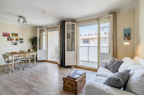 Studio avec balcon, plage à 50m, proche Vieux Port